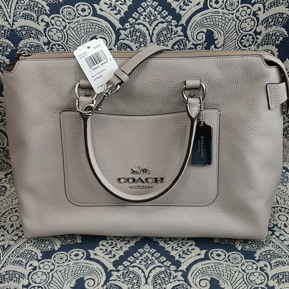 Coach Handbags - Coach Leather Emma Satchel NWT